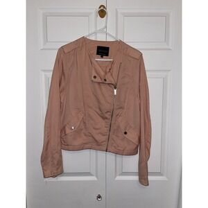 Sanctuary Lightweight Tencel Moto Jacket - LARGE Anthropology Apricot Festival